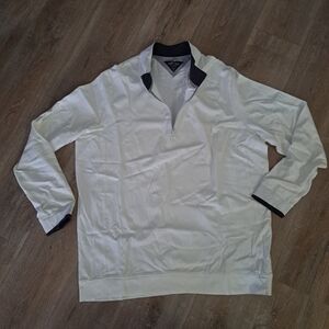 Adidas Adipure White Long Sleeve Pullover 1/4 Front Zipper Men's Size XL